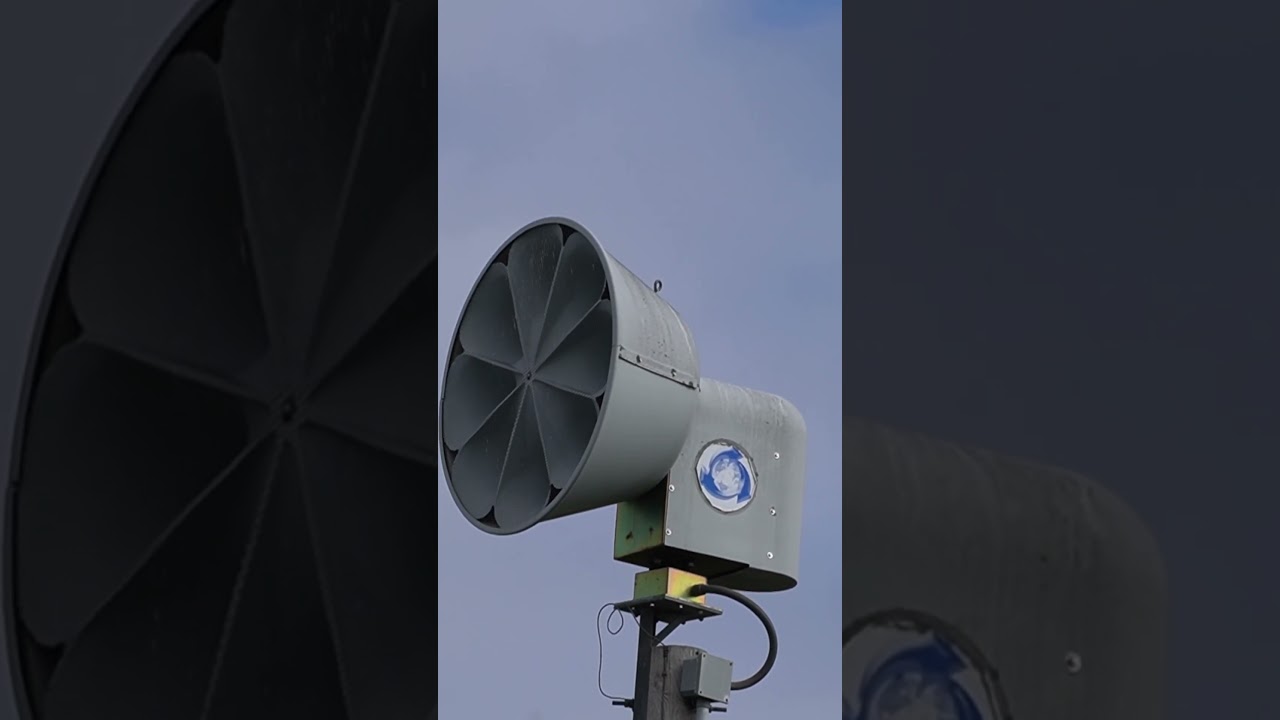 Up close view of a ASC T-128 Tornado Siren | Bargersville, Indiana 