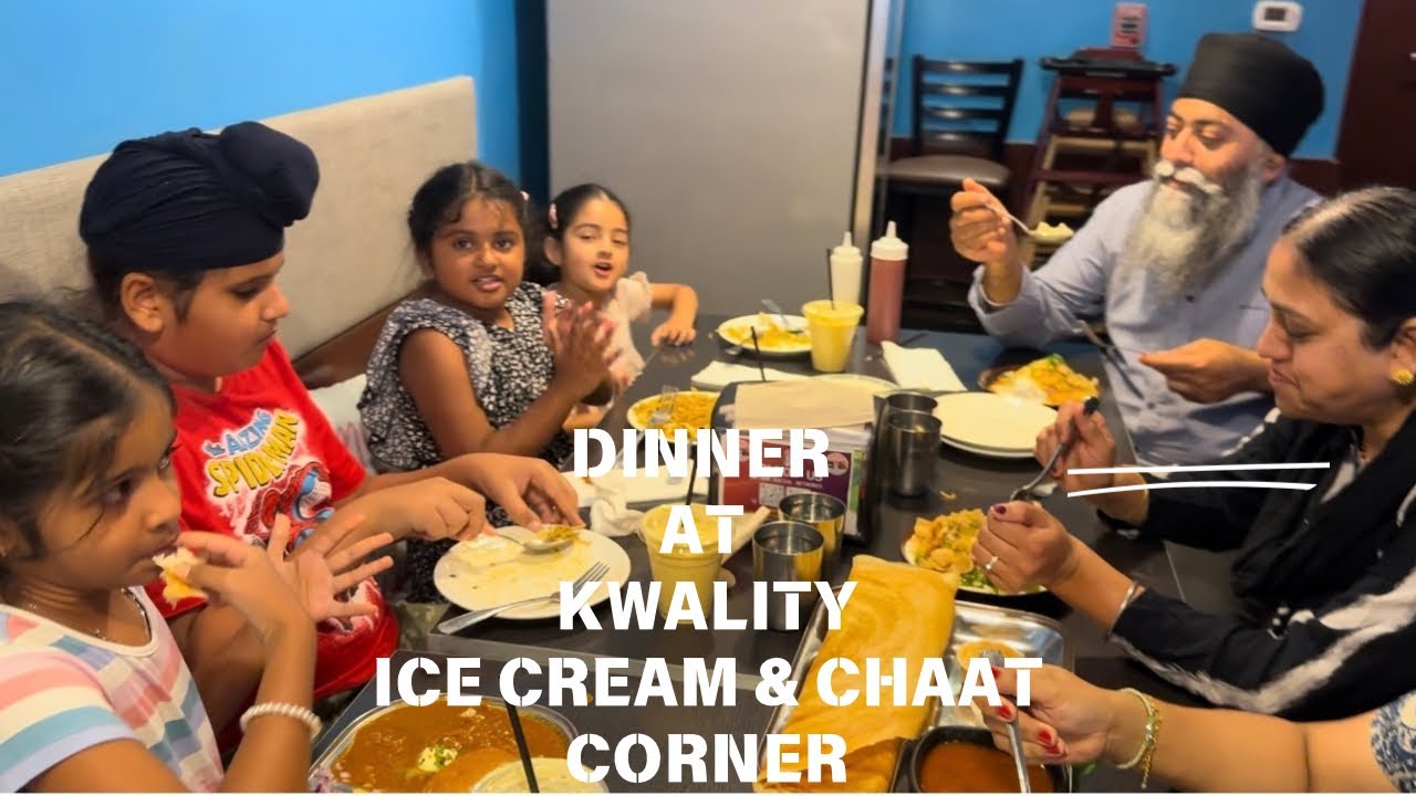 Dinner at kwality ice cream & chaat corner - YouTube