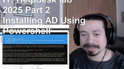 IT: Helpdesk lab 2025 Part 2 Installing AD