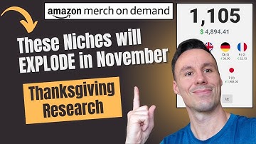Amazon Merch On Demand Tutorial 2025 -  Untapped Thanksgiving Niche Research Tips