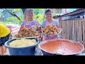 Cooking The Best Pair Sweet Style Spaghetti and Garlic Fried Chicken For Feeding / Iligan City