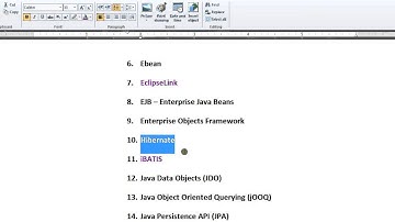 TAMIL HIBERNATE TUTORIAL LIST OF VARIOUS ORM FRAMEWORKS