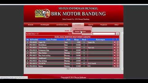 Aplikasi web sistem informasi Bengkel online PHP MYSQL (Source code)