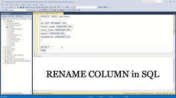 How to RENAME COLUMN in table in SQL
