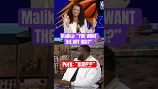 Malika asks Perk if he wants a dry rub 😂 Profile