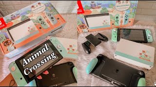 NINTENDO SWITCH ANIMAL CROSSING SPECIAL EDITION UNBOXING + SET UP