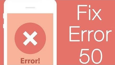 How To Fix Error 50 Solution Mac OS X