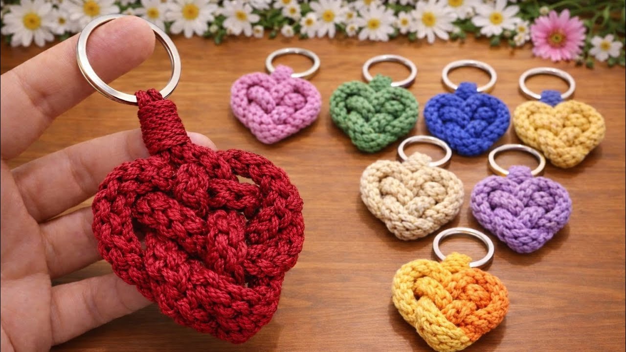 Make This Beautiful Heart Keychain in 2 Minutes ❤️ Easy DIY 