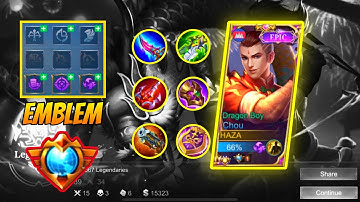 CHOU TOP GLOBAL EMBLEM SET 2022 AND BUILD DAMAGE!! | CHOU NEW META GAMEPLAY | MOBILE LEGENDS