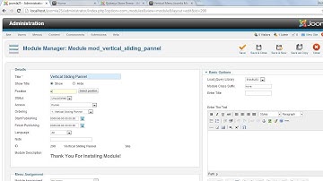 Vertical Sliding Panel Joomla Module