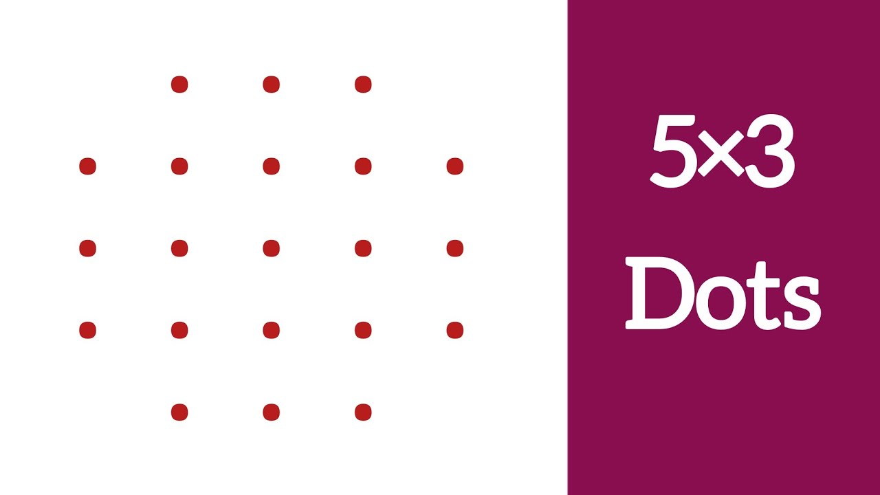 5×3 dots simple rangoli design🌷daily easy rangoli design 