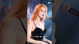 beauty girl singing 💕 Because of You 🎶 Kelly Clarkson Lyrics#lovesong #music #aigirl
