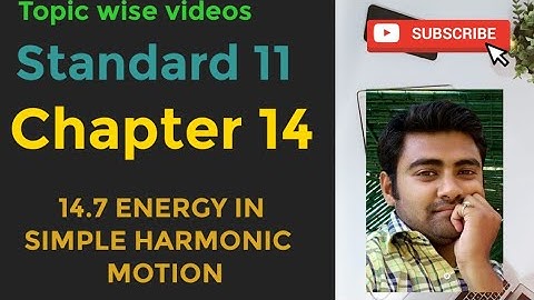 NCERT Physics class 11 chapter 14 14.7 ENERGY IN SIMPLE HARMONIC MOTION