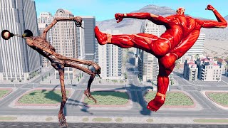 Сolossal Titan vs Siren Head - Animation Horror Short Film |  | Attack On Titan & Fight In Real Life screenshot 3