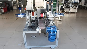 automatic flat bottles labeling machine double sided sticker labels equipment