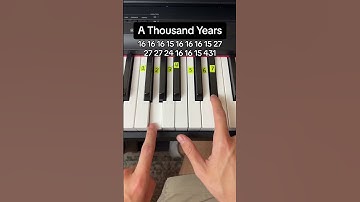 Thumbnail of A Thousand Years Easy Piano Tutorial #easypiano #pianolession #piano