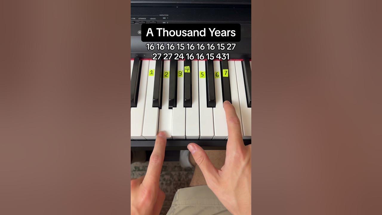 A Thousand Years Easy Piano Tutorial #easypiano #pianolession #piano