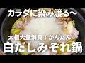 大根大量消費!寒い日におすすめ!白だしだけだから簡単!人気のみぞれ鍋の作り方・レシピ