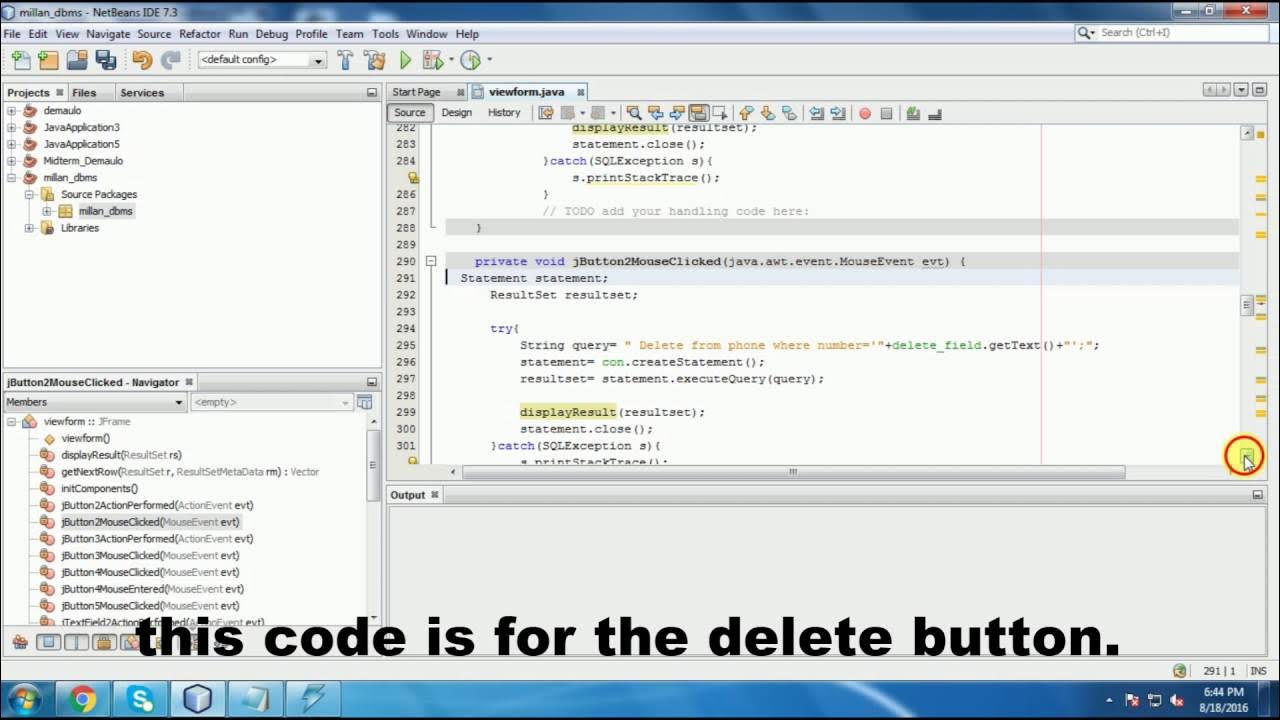 How to Update,Search,Delete in Netbeans thru MySql - YouTube