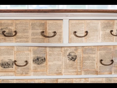 How To Make A Book Page Decoupage Dresser Youtube