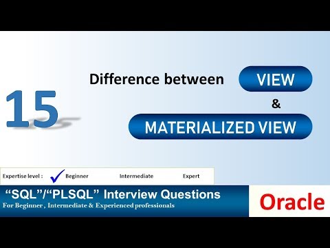 Oracle Interview Question - oracle difference between view and materialized view