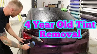 Tint Removal 4 YEARS Old - How Did It Come Off??