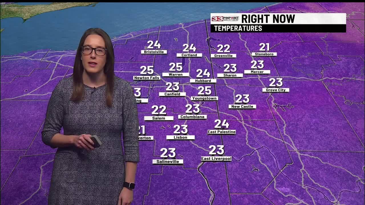 Snow showers continue this evening and tonight - YouTube