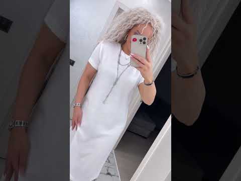 Тепла жіноча в'язана сукня "Мальва" однотонна (Розміри oversize 42-50), Біла, видео 1