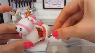Mini FLUFFY UNICORN cake 🦄🌈🍰🎂/ mini cooking / mini food / tiny kitchen / miniature cooking