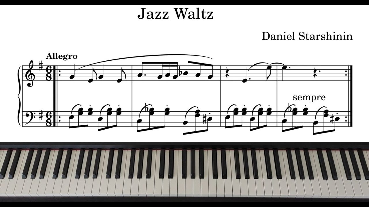 Jazz Waltz - Daniel Starshinin | Piano with Sheet Music