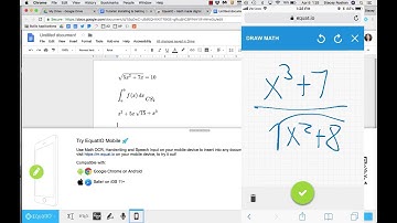 Student Tutorial: EquatIO Overview in Google Docs