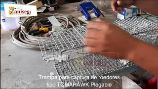 Trampa metálica para ratas  Tipo Tomahawk  Modelo Plegable