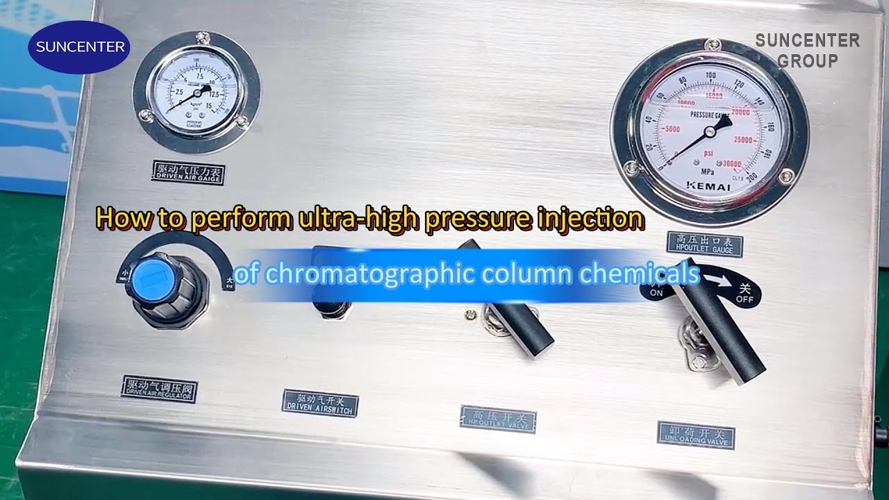 Ultra-high pressure injection of chemicals into chromatographic columns