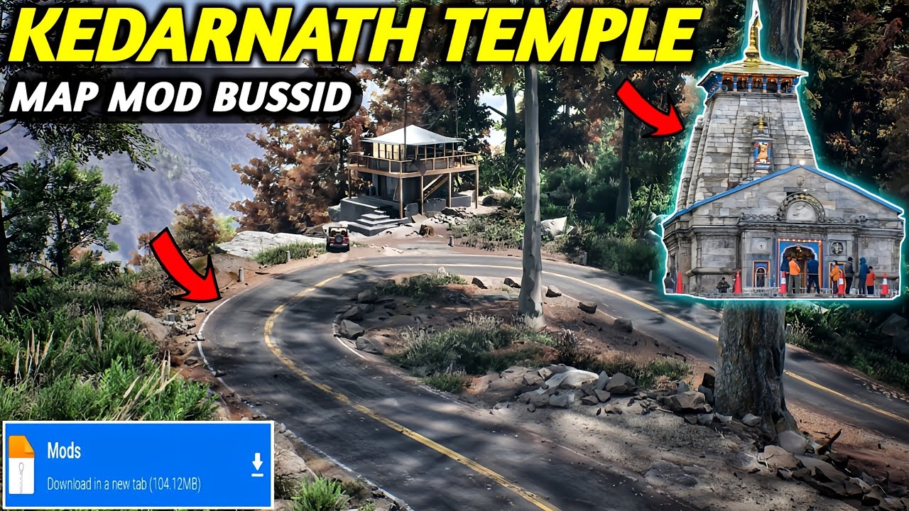 Наконец-то! 🔥 Новый мод карты «Храм Кедарнатх» для Bus Simulator Indonesia. Карта Bussid Mod 4.3.3
