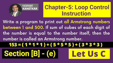 Write a program to print out all Armstrong numbers between 1 and 500 || chapter 5