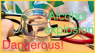 【 DIY Infinite Lab 】 Dangerous! Alcohol explosion! (Don’t try this at home)  #diy  #explosion