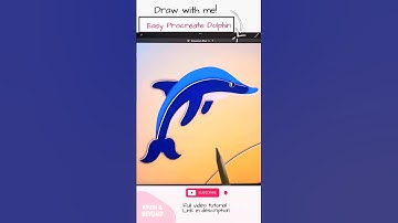 Draw a Cute Dolphin at Sunset in Procreate – Watch Me! #procreate