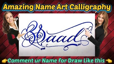 Saad Name Signature Calligraphy Status | How to Draw, Cursive Calligraphy with Cut Marker