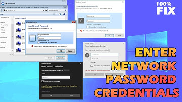 How to Fix Enter Network Password Credentials Windows File Sharing