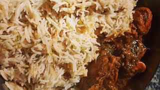 my signature recipe Ghee rice with chicken gravy