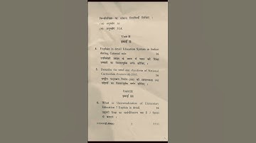 Contemporary India and education || B.Ed 1st year question paper || crsu 2024 || Naveen Dahiya