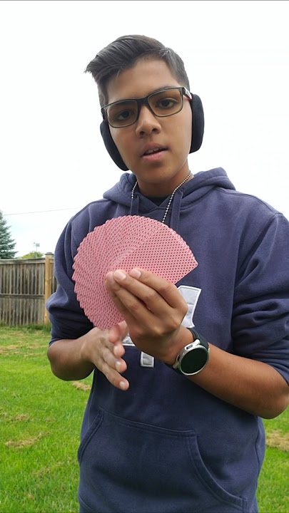 Card Fan And Cascade #magic #cards #cardistry #spring #shuffle #shorts #magicwithRahaan #viral