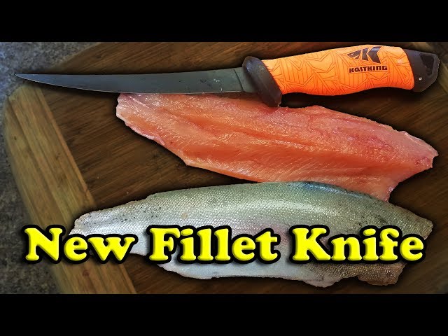 Testing The New KastKing Fillet Knife on Trout - Product Review 