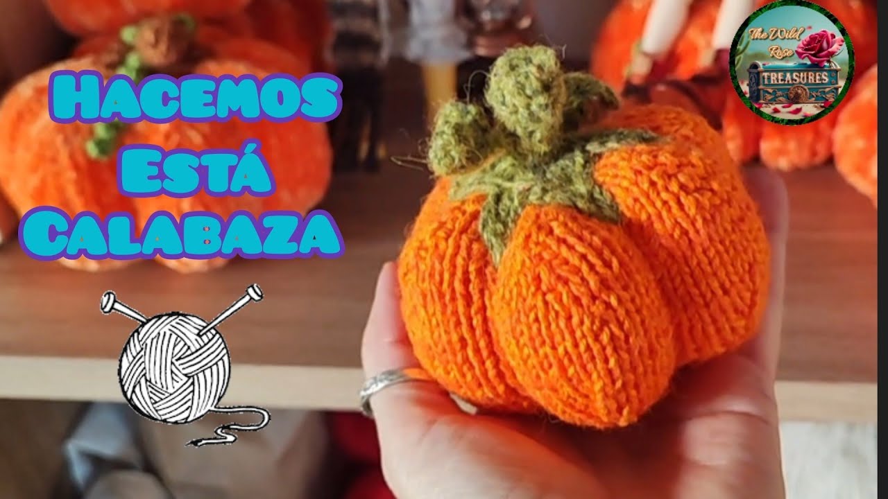 Cómo TEJER una CALABAZA de PUNTO A DOS AGUJAS 🩷 | Te Enseño!!!! 😍