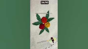 Hand Embroidery Design 😲😍| Easy Stitching for Beginners #shorts #embroidery #handembroidery