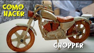 Como hacer Motocicleta Chopper de madera  DIY