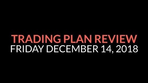 Trading Review for 12/14/18 - Implementing a Trading Plan for 10 Winning Trades