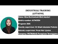 Industrial training presentation apt4098