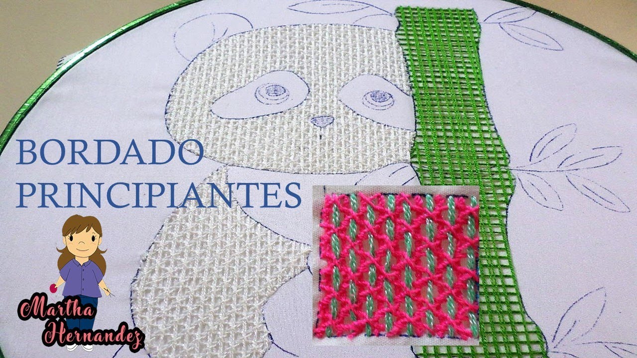 Tutorial Bordado Fantasía Oso Panda