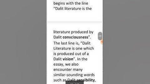"WHAT IS DALIT LITERATURE" BY SHARATHCHANDRA MUKTIBODH - AN ANALYSIS
